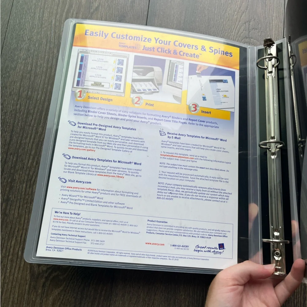 5 Avery Flexi-View Presentation Binders
